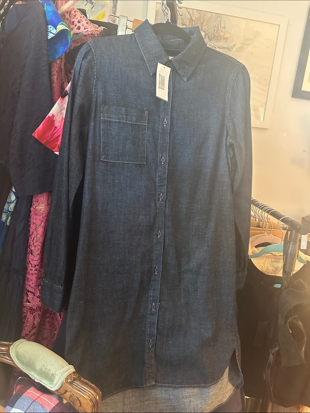 21” bust agolde light 100% cotton NWT below knee/at knee length shirt/dress